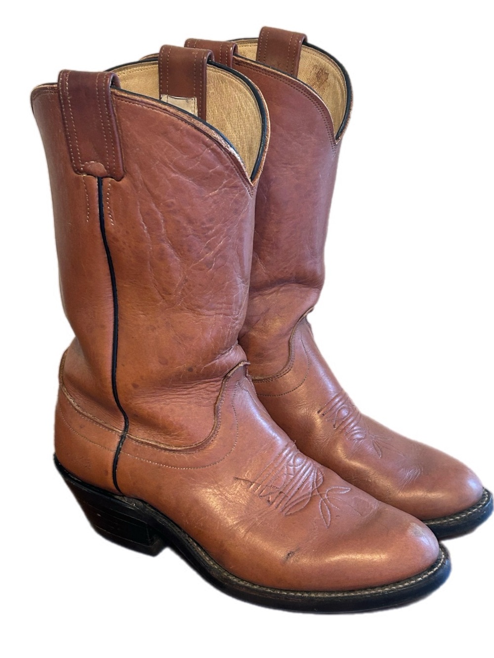 Olathe Vintage Leather Cowboy Boots 9050 Men's 9.5 EE Wide USA Made